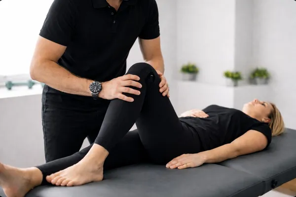 Physiotherapist treating joint pain and arthritis